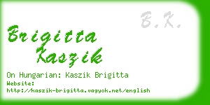 brigitta kaszik business card